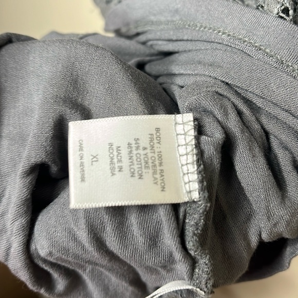 Gray New York & Company Partial Lace Top - Picture 6 of 6